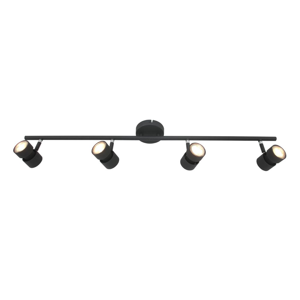 Moderne zwarte metalen plafonnière Steinhauer Natasja led - Afbeelding 2