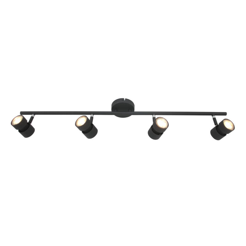 Moderne zwarte metalen plafonnière Steinhauer Natasja led - Afbeelding 2
