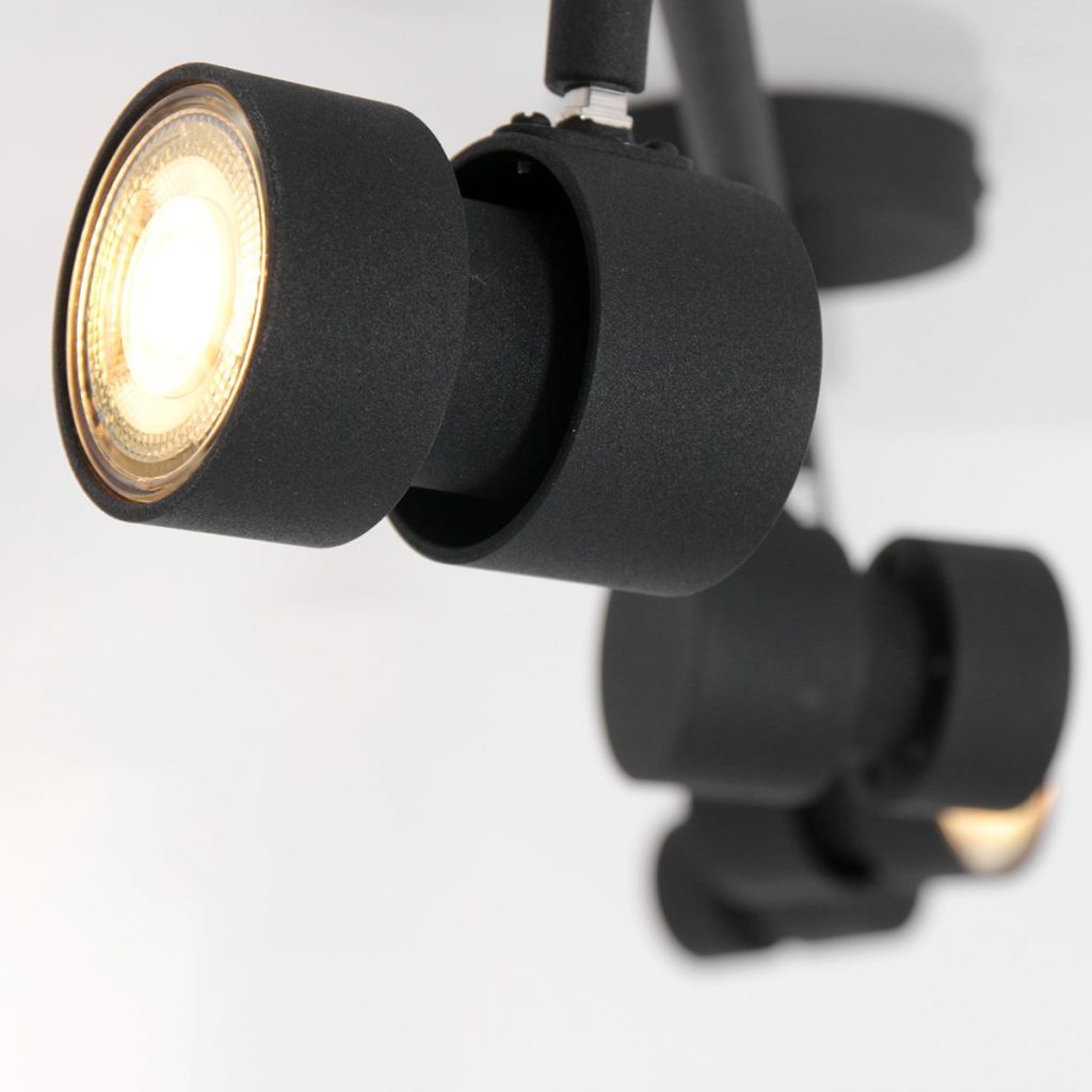 Moderne zwarte metalen plafonnière Steinhauer Natasja led - Afbeelding 11