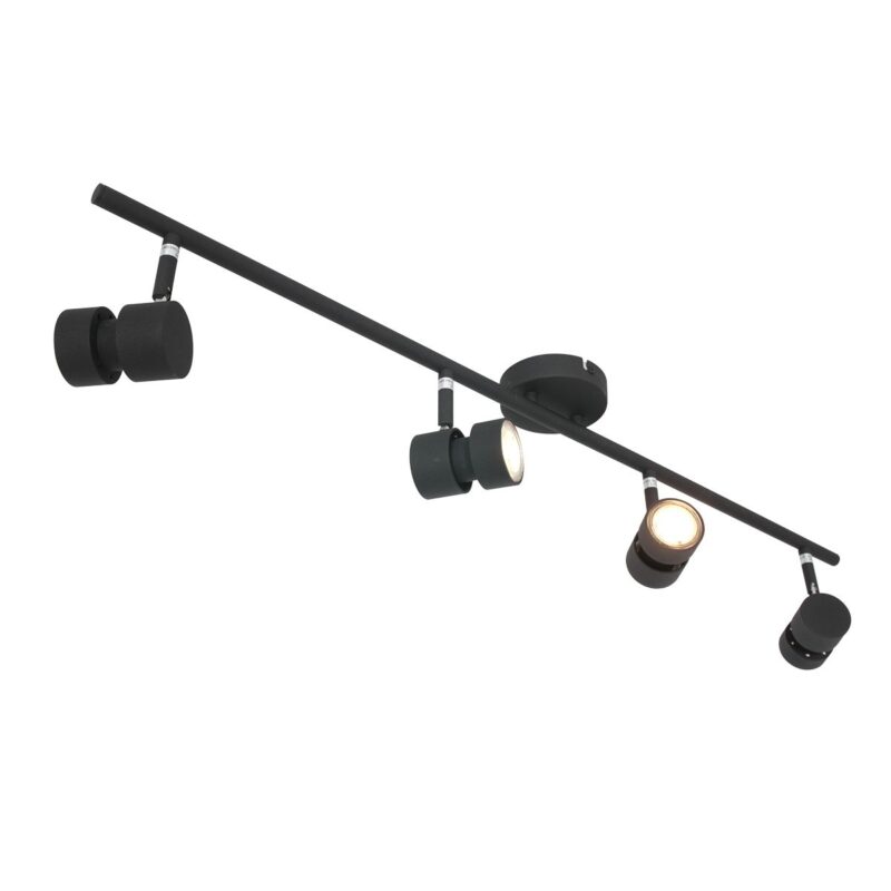 Moderne zwarte metalen plafonnière Steinhauer Natasja led - Afbeelding 12