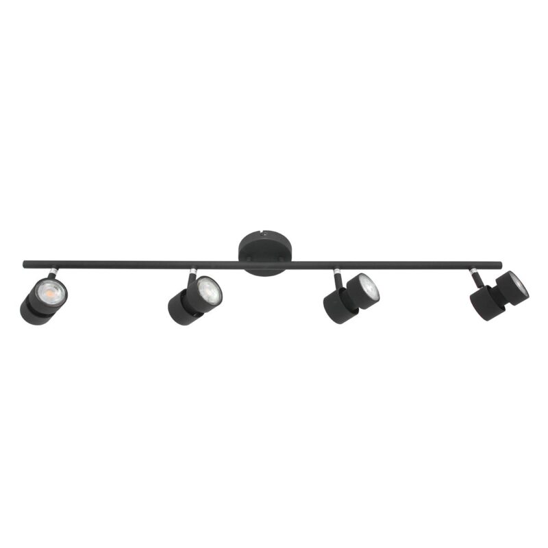 Moderne zwarte metalen plafonnière Steinhauer Natasja led - Afbeelding 13
