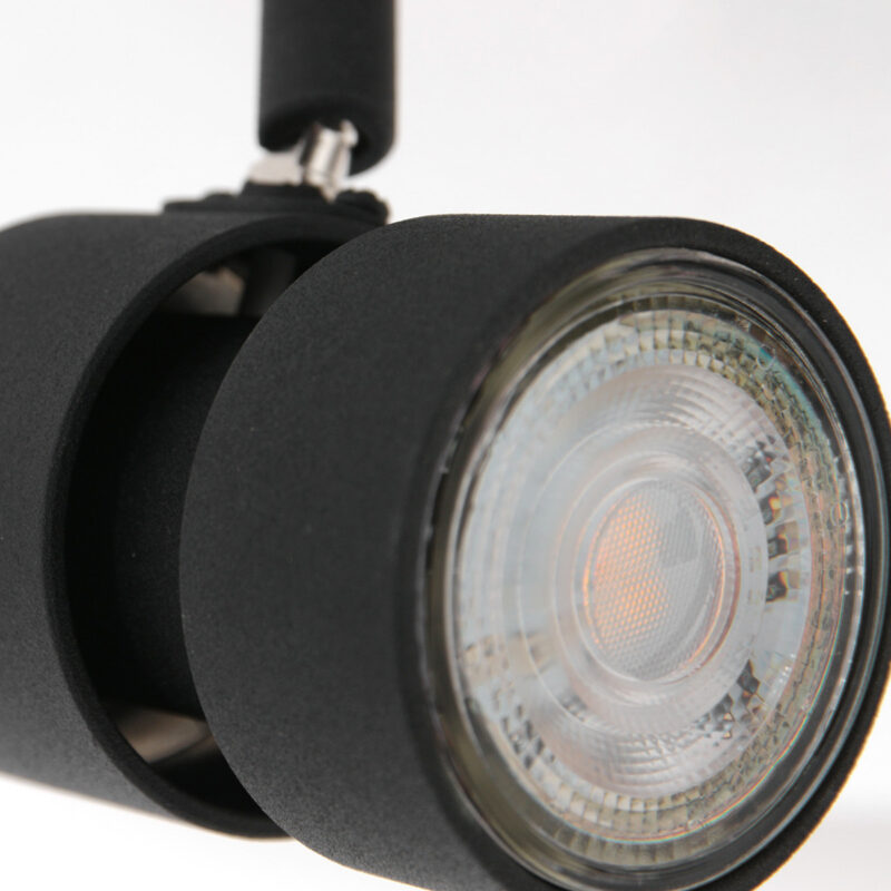 Moderne zwarte metalen plafonnière Steinhauer Natasja led - Afbeelding 4