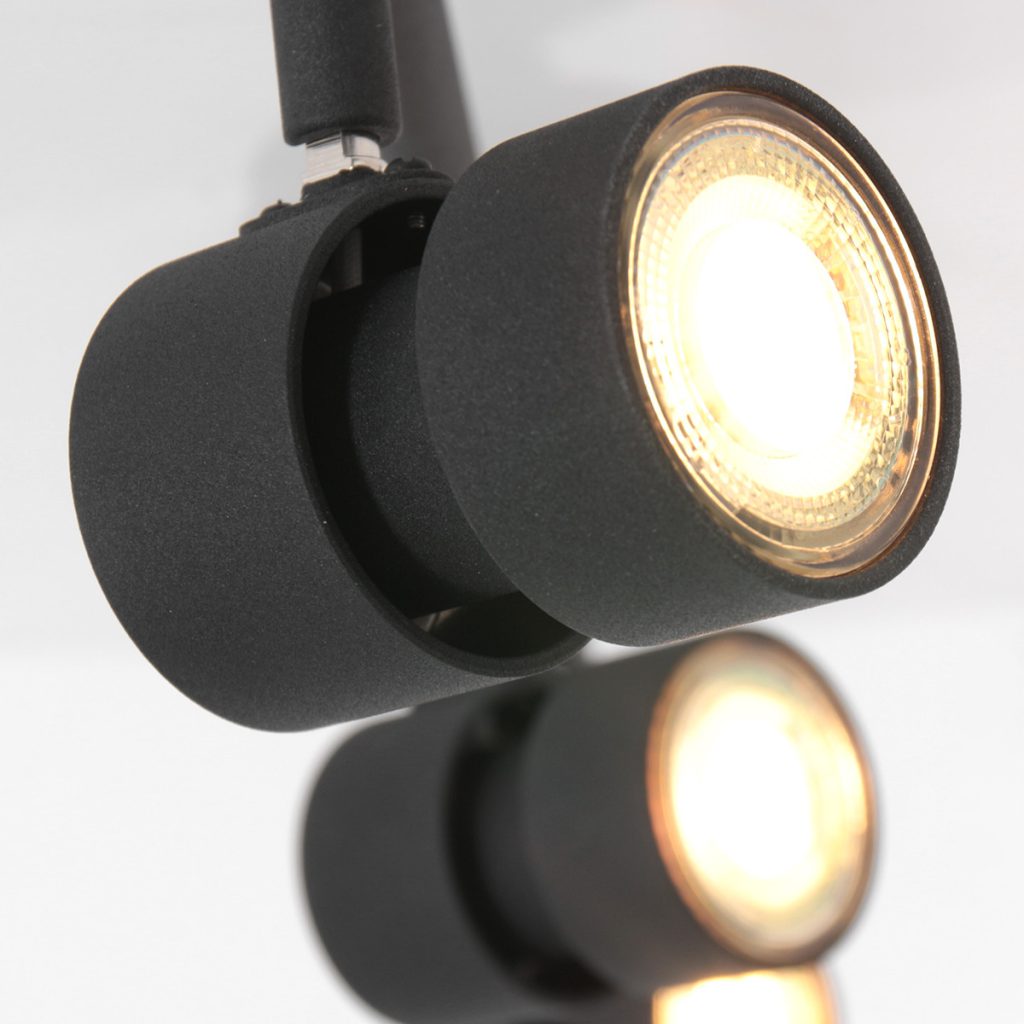 Moderne zwarte metalen plafonnière Steinhauer Natasja led - Afbeelding 5