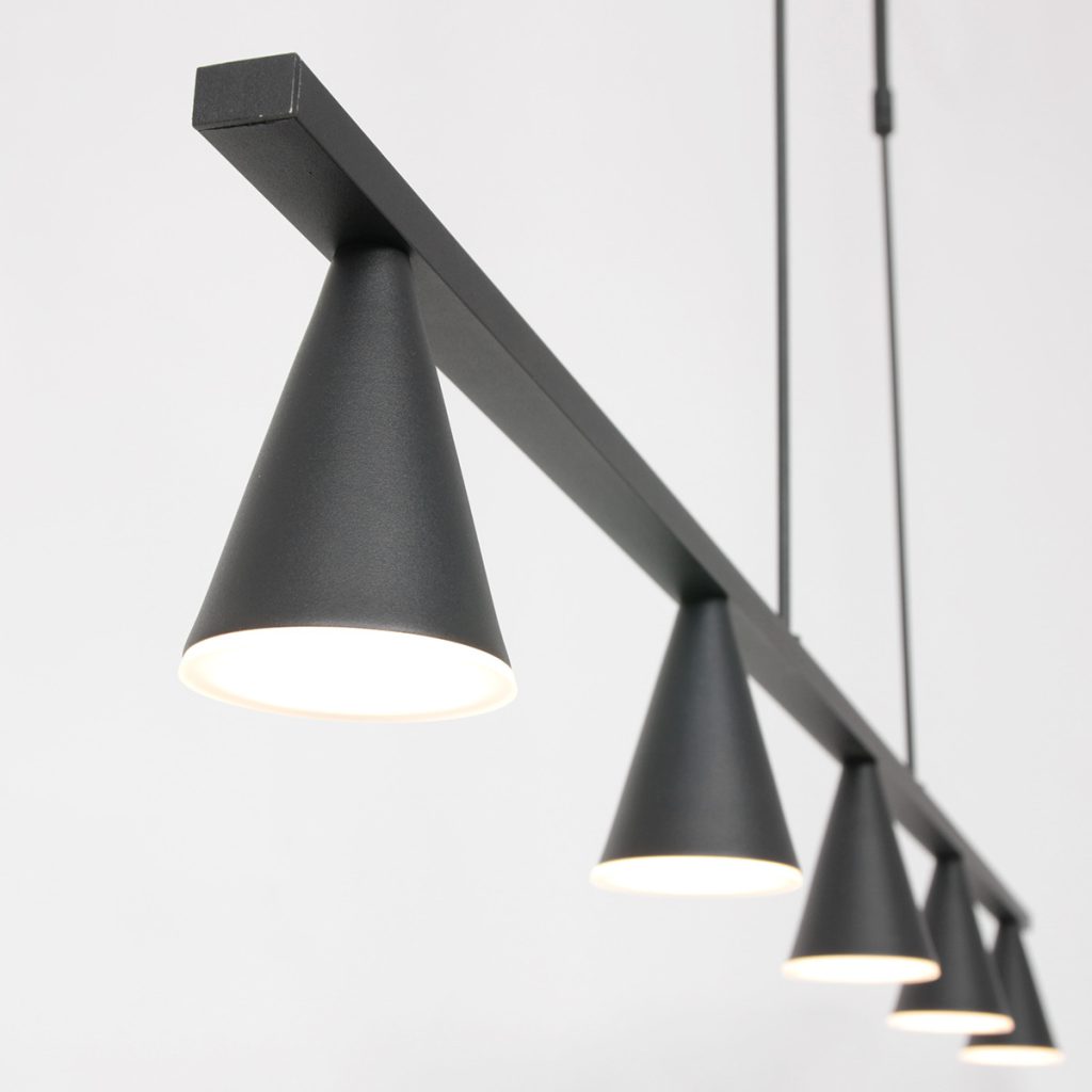 Moderne hanglamp zwart metaal Steinhauer Vortex - Afbeelding 14