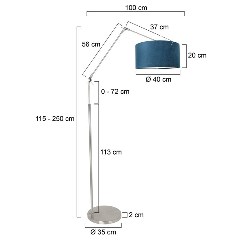 Vloerlamp met knikarm Steinhauer Prestige chic - Afbeelding 6