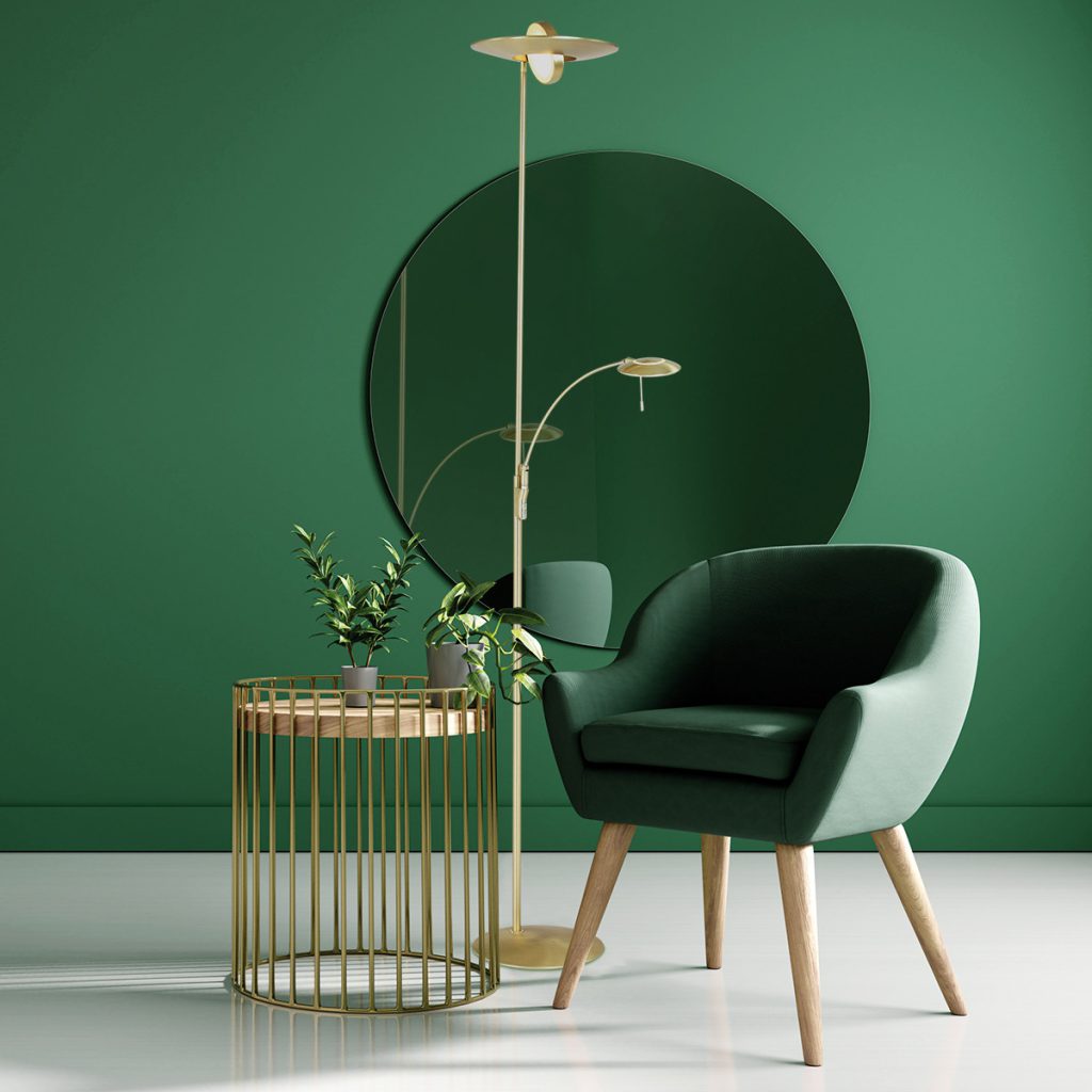 Vloerlamp met leesarm messing kleur goud Steinhauer Zenith led - Afbeelding 3
