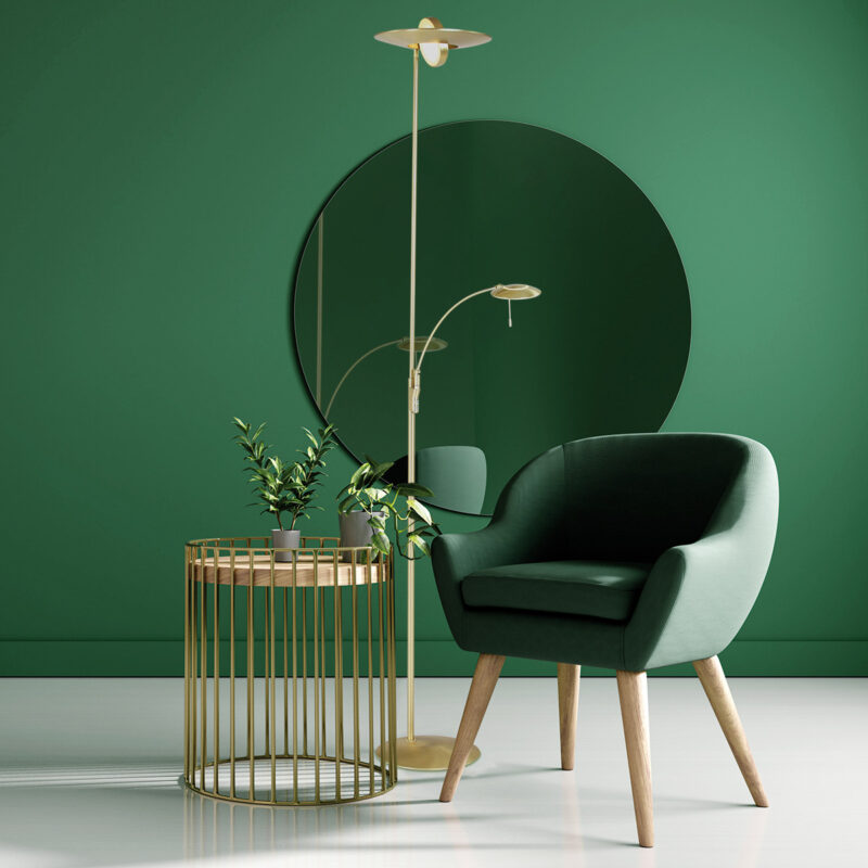 Vloerlamp met leesarm messing kleur goud Steinhauer Zenith led - Afbeelding 3