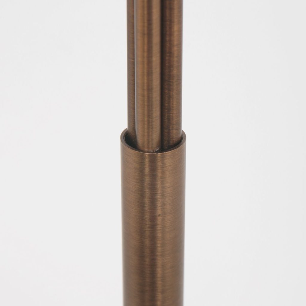 Klassieke bronzen metalen glazen vloerlamp Steinhauer Sovereign classic - Afbeelding 11