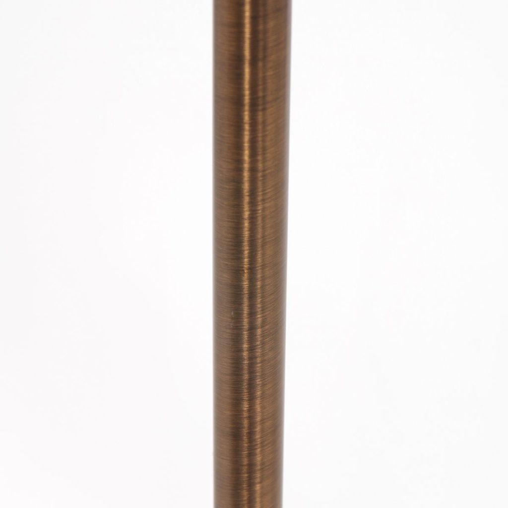 Klassieke bronzen metalen glazen vloerlamp Steinhauer Sovereign classic - Afbeelding 13