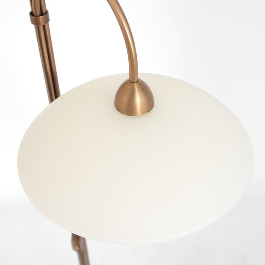Klassieke bronzen metalen glazen vloerlamp Steinhauer Sovereign classic - Afbeelding 3