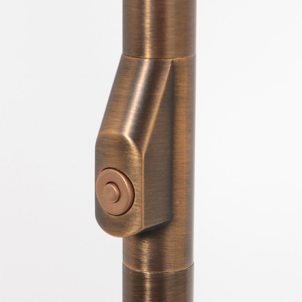 Klassieke bronzen metalen glazen vloerlamp Steinhauer Sovereign classic - Afbeelding 4