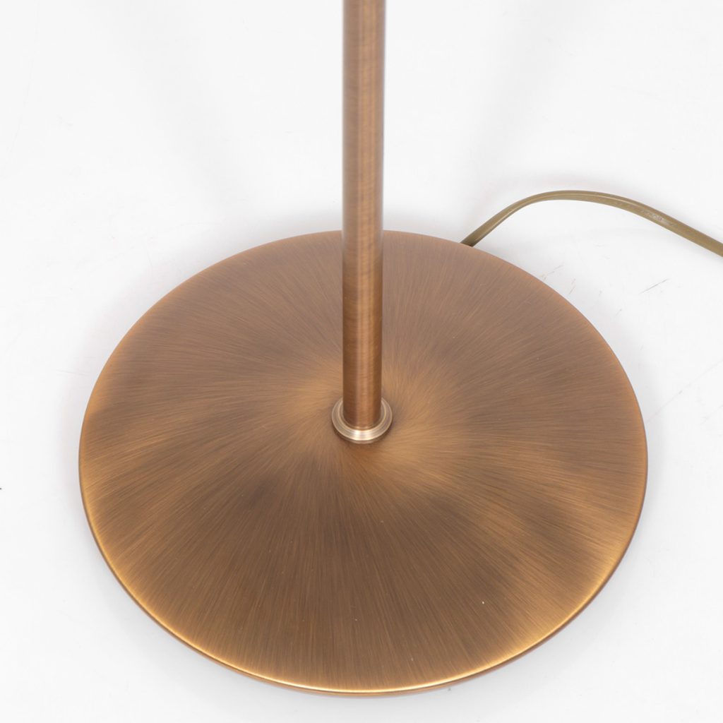Klassieke bronzen metalen glazen vloerlamp Steinhauer Sovereign classic - Afbeelding 5