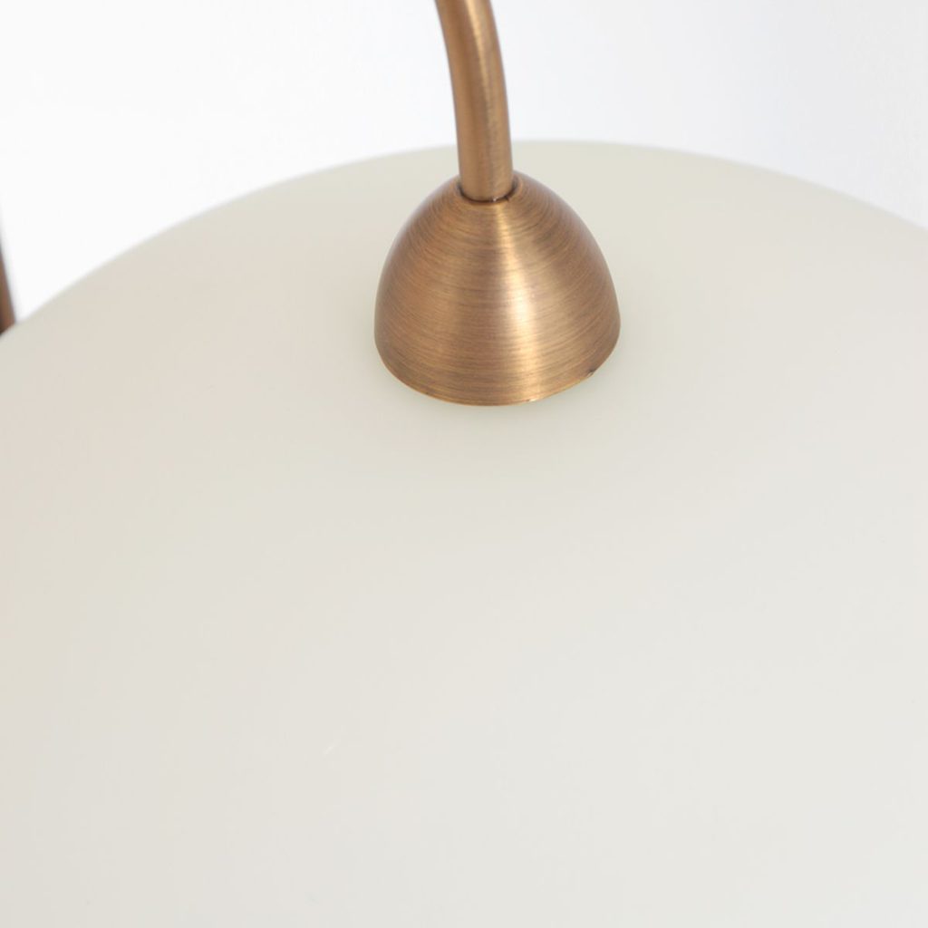 Klassieke bronzen metalen glazen vloerlamp Steinhauer Sovereign classic - Afbeelding 10