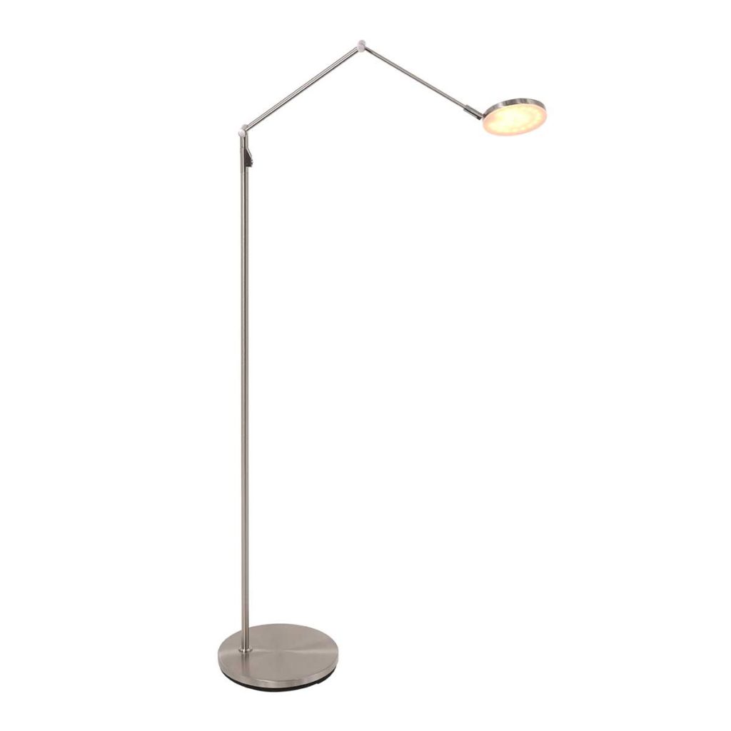 Staalkleurige moderne verstelbare vloerlamp Steinhauer Soleil - Afbeelding 19