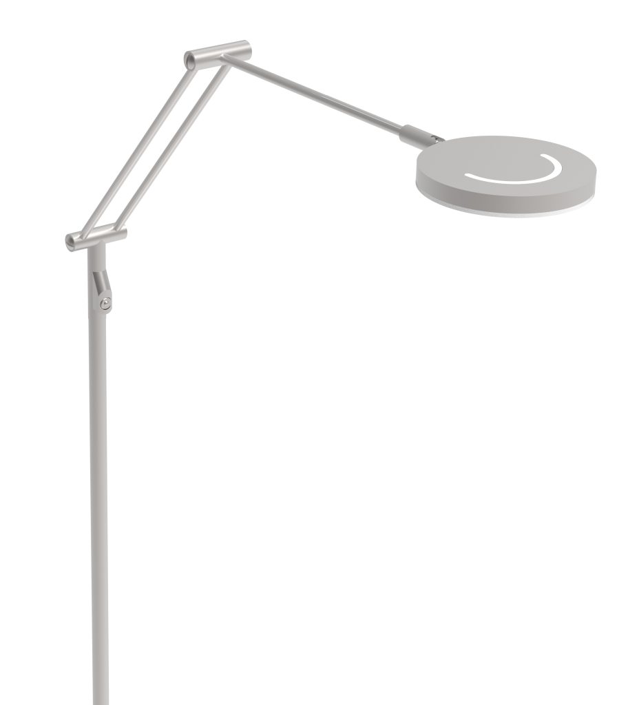 Staalkleurige moderne verstelbare vloerlamp Steinhauer Soleil - Afbeelding 20