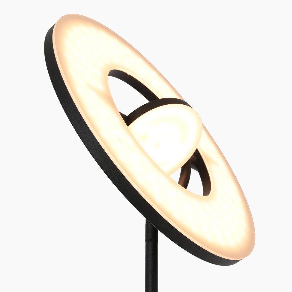 Zwarte vloerlamp met verstelbare leeslamp Steinhauer Soleil - Afbeelding 4