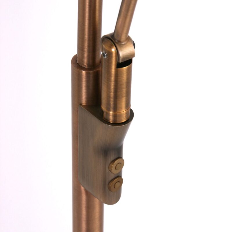 Klassieke bronzen metalen kunststof vloerlamp Steinhauer Zenith led - Afbeelding 11