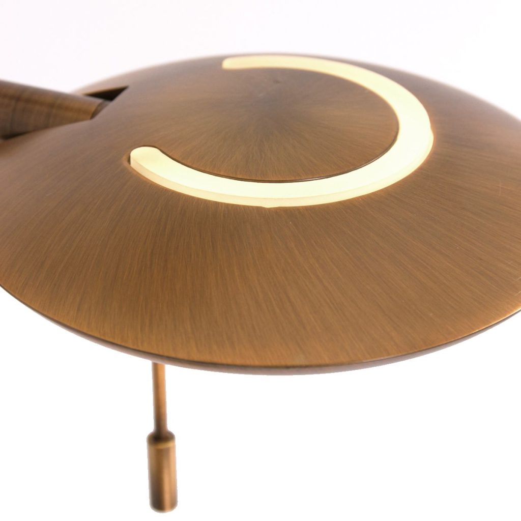 Klassieke bronzen metalen kunststof vloerlamp Steinhauer Zenith led - Afbeelding 12