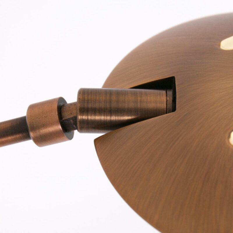 Klassieke bronzen metalen kunststof vloerlamp Steinhauer Zenith led - Afbeelding 13