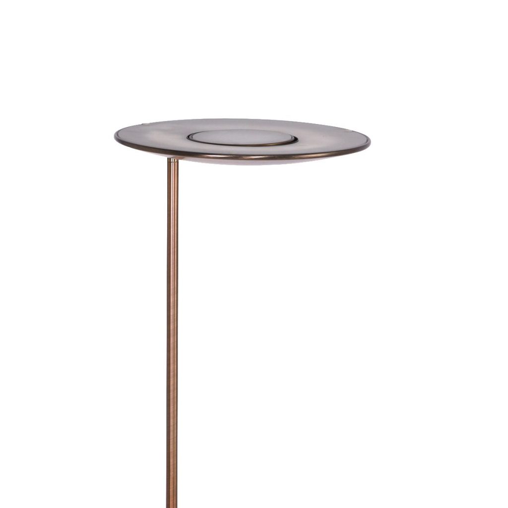 Klassieke bronzen metalen kunststof vloerlamp Steinhauer Zenith led - Afbeelding 17