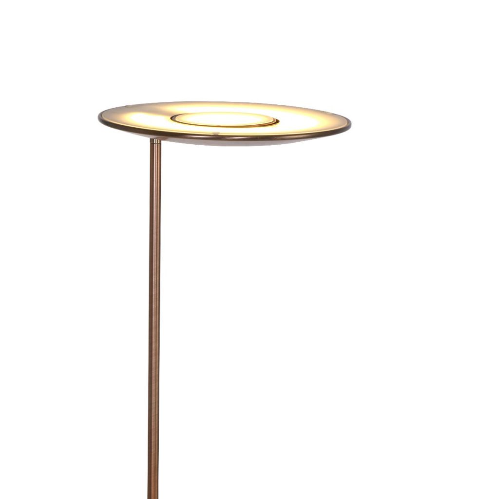 Klassieke bronzen metalen kunststof vloerlamp Steinhauer Zenith led - Afbeelding 18