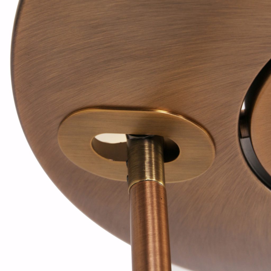 Klassieke bronzen metalen kunststof vloerlamp Steinhauer Zenith led - Afbeelding 5