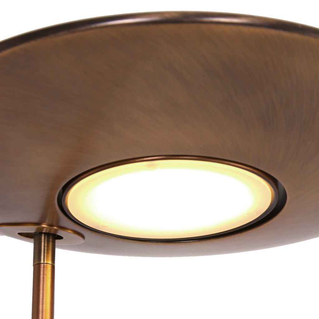 Klassieke bronzen metalen kunststof vloerlamp Steinhauer Zenith led - Afbeelding 6