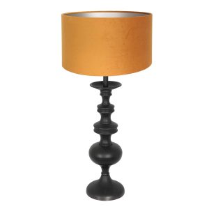 annelighting-tafellamp-lyons-zwart-houtveloursstof-ø40cm-e27-3484zw-1