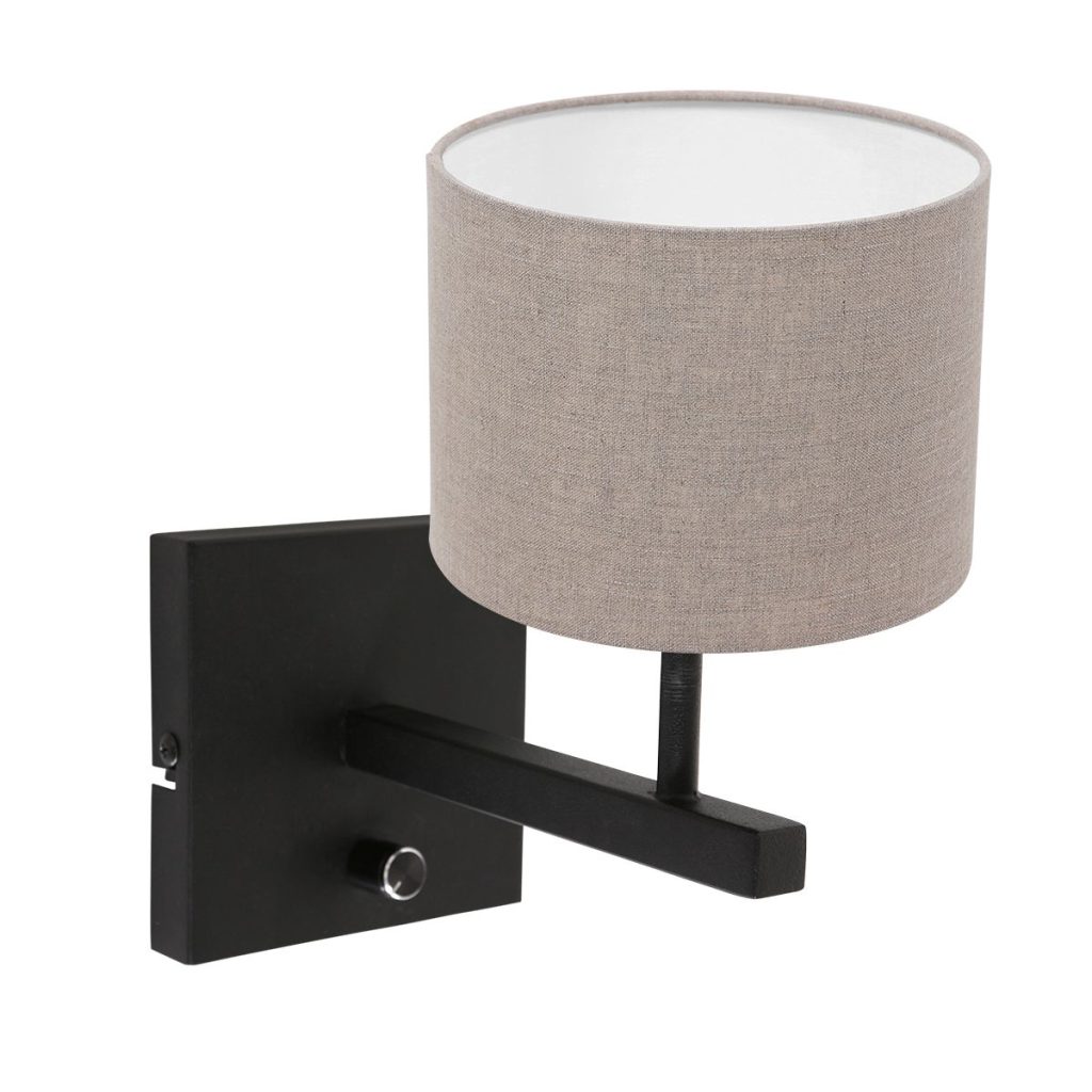 wandlamp-met-beige-kap-steinhauer-stang-8172zw-1