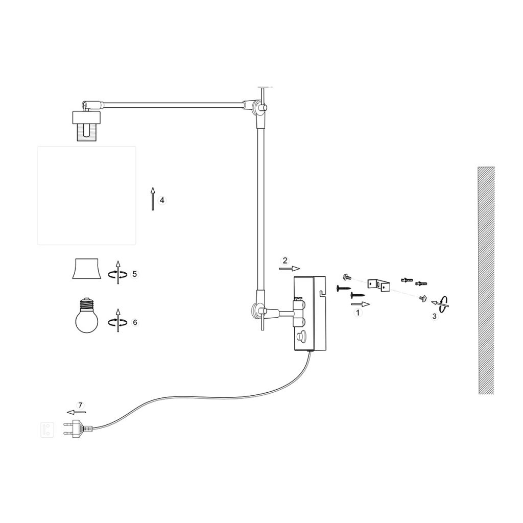 Wandlamp met draaidimmer Steinhauer Prestige chic - Afbeelding 7