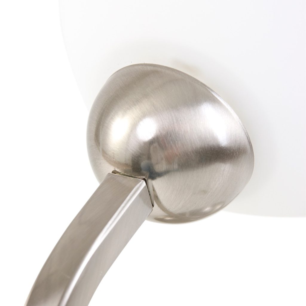 Ronde stalen wandlamp melkglas kap Steinhauer Capri - Afbeelding 3