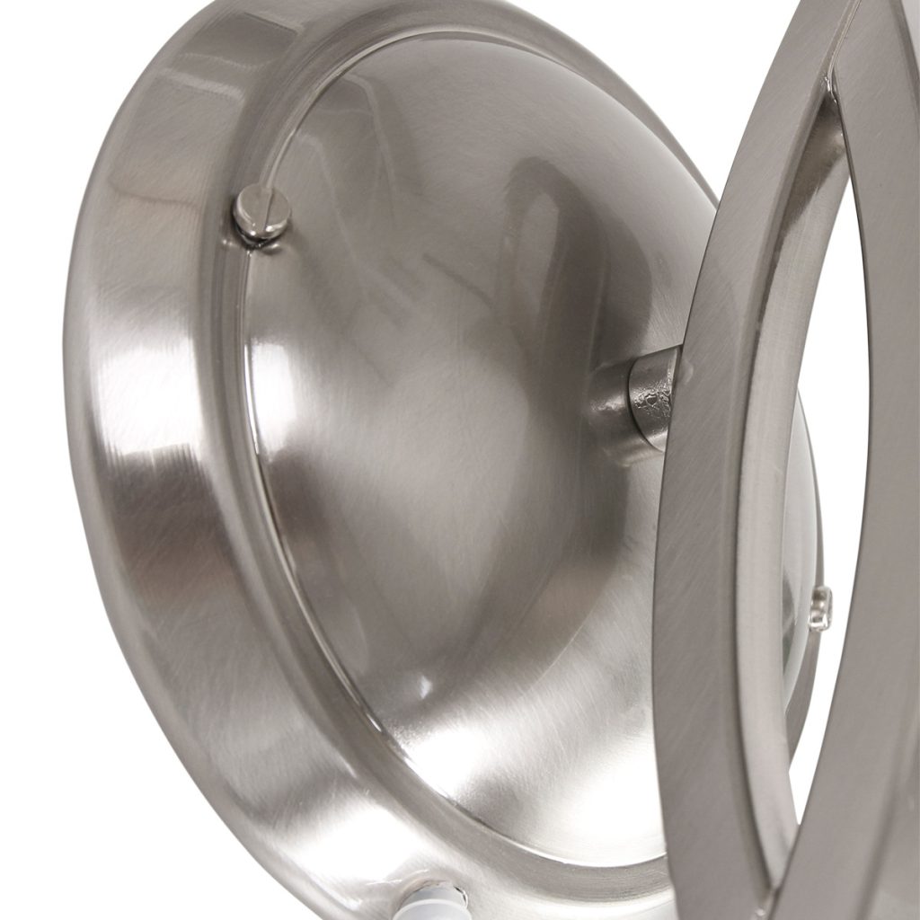 Ronde stalen wandlamp melkglas kap Steinhauer Capri - Afbeelding 4
