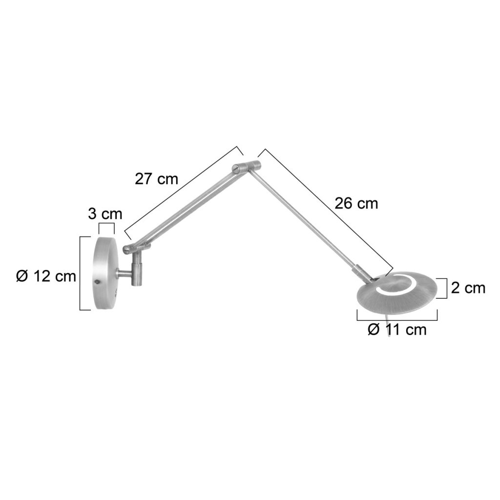 Wandlamp met knikarm LED Steinhauer Zodiac led - Afbeelding 6