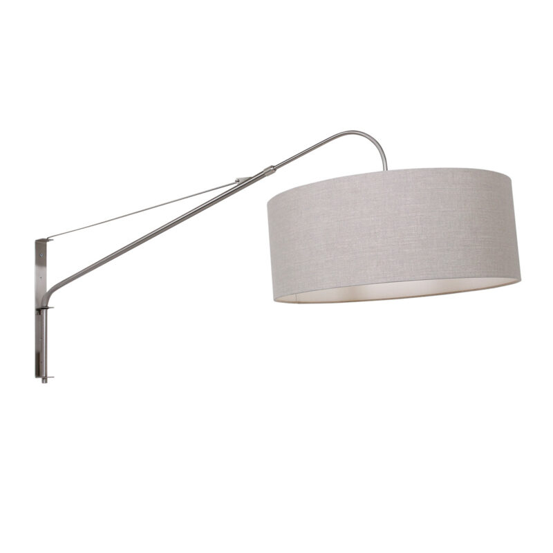 Wandlamp met lange arm beige kap Steinhauer Elegant classy - Afbeelding 9