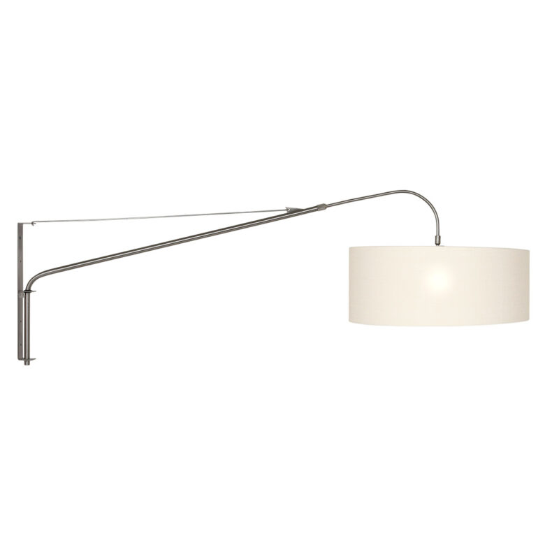 Wandlamp met lange arm witte kap Steinhauer Elegant classy - Afbeelding 2