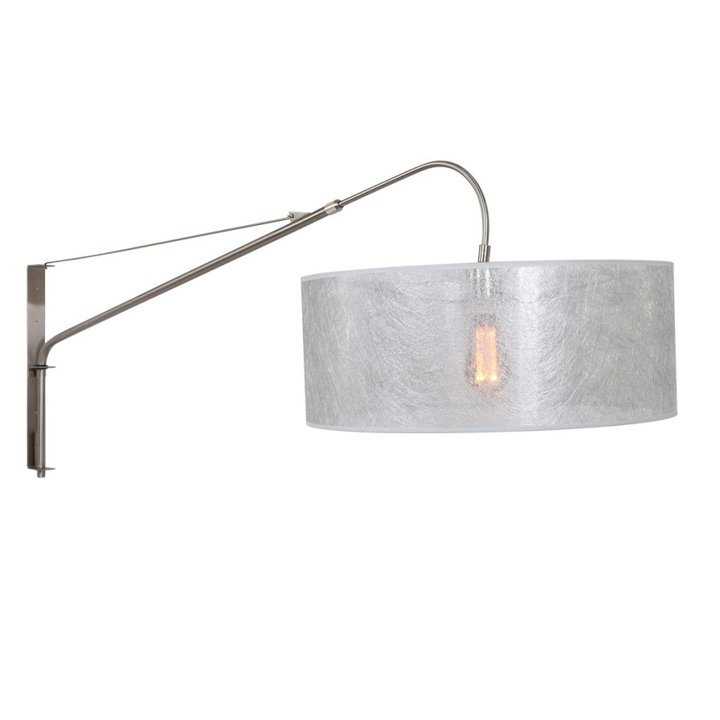 Wandlamp met lange arm zilveren kap Steinhauer Elegant classy - Afbeelding 13
