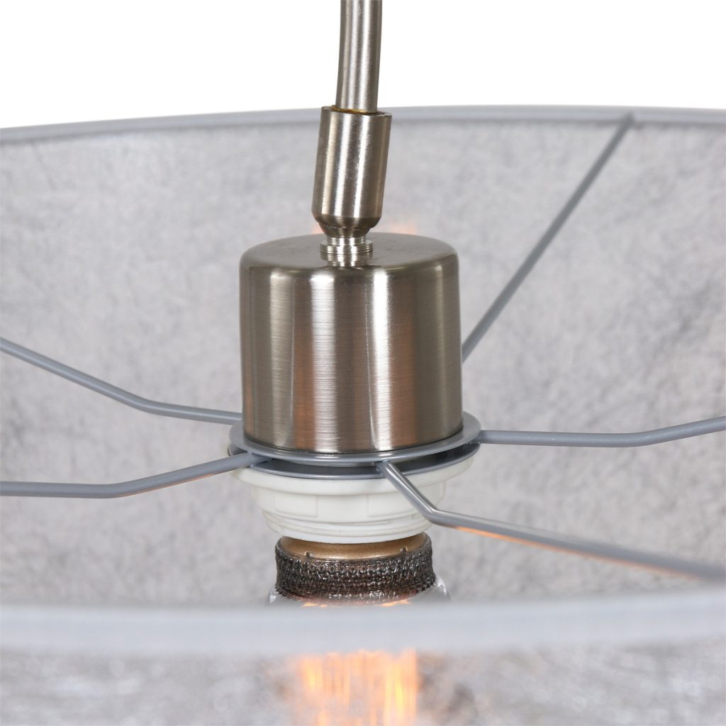 Wandlamp met lange arm zilveren kap Steinhauer Elegant classy - Afbeelding 3