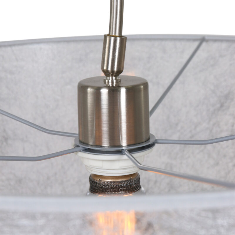 Wandlamp met lange arm zilveren kap Steinhauer Elegant classy - Afbeelding 3