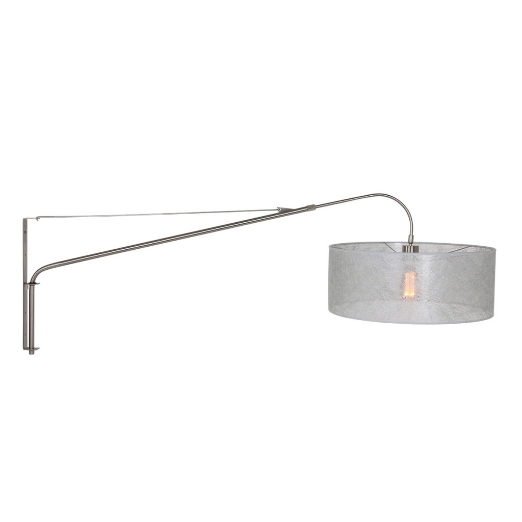 Wandlamp met lange arm zilveren kap Steinhauer Elegant classy - Afbeelding 10