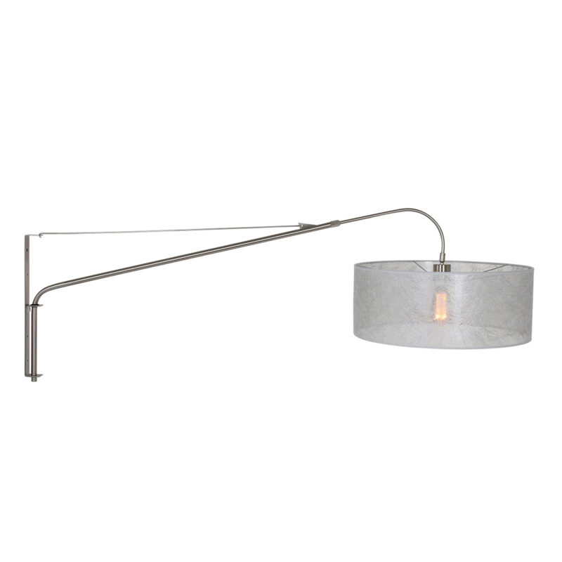 Wandlamp met lange arm zilveren kap Steinhauer Elegant classy - Afbeelding 10