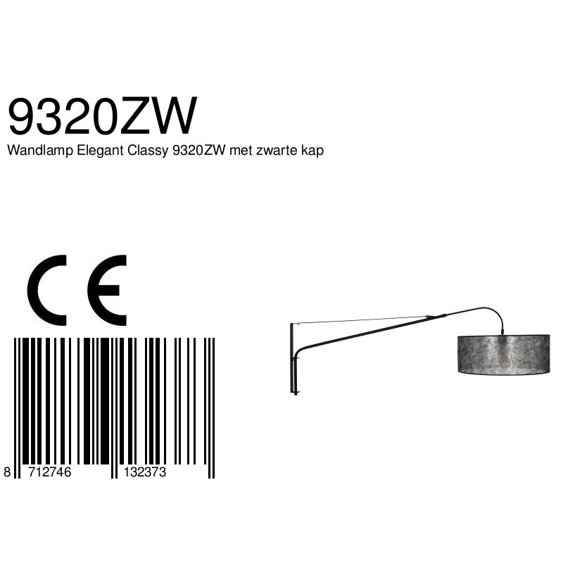 wandlamp-met-lange-arm-zwarte-kap-steinhauer-elegant-classy-9320zw-6