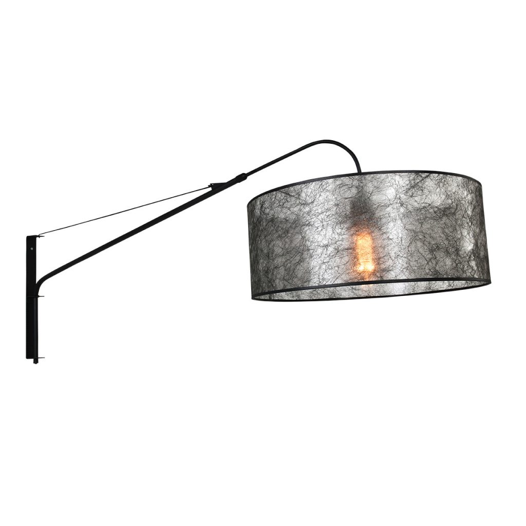 Wandlamp met lange arm zwarte kap Steinhauer Elegant classy - Afbeelding 9