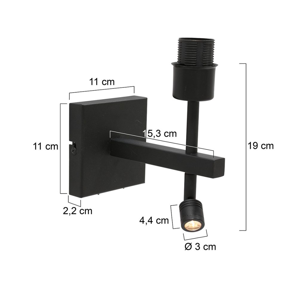 Wandlamp met leeslampje zonder kap Steinhauer Stang - Afbeelding 6