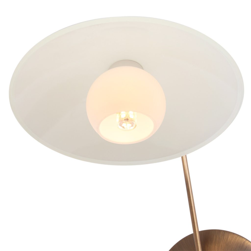 Klassieke bronzen metalen wandlamp glas Steinhauer Sovereign classic - Afbeelding 3