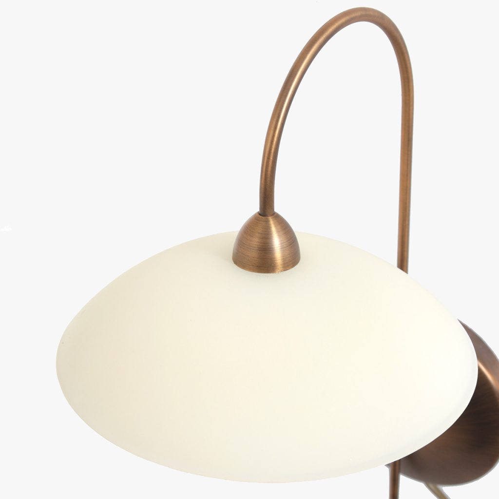 Klassieke bronzen metalen wandlamp glas Steinhauer Sovereign classic - Afbeelding 4