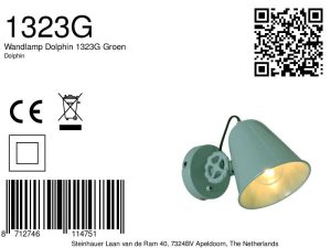 annelighting-wandlamp-dolphin-groen-metaal-opbouwspot-e27-1323g-1
