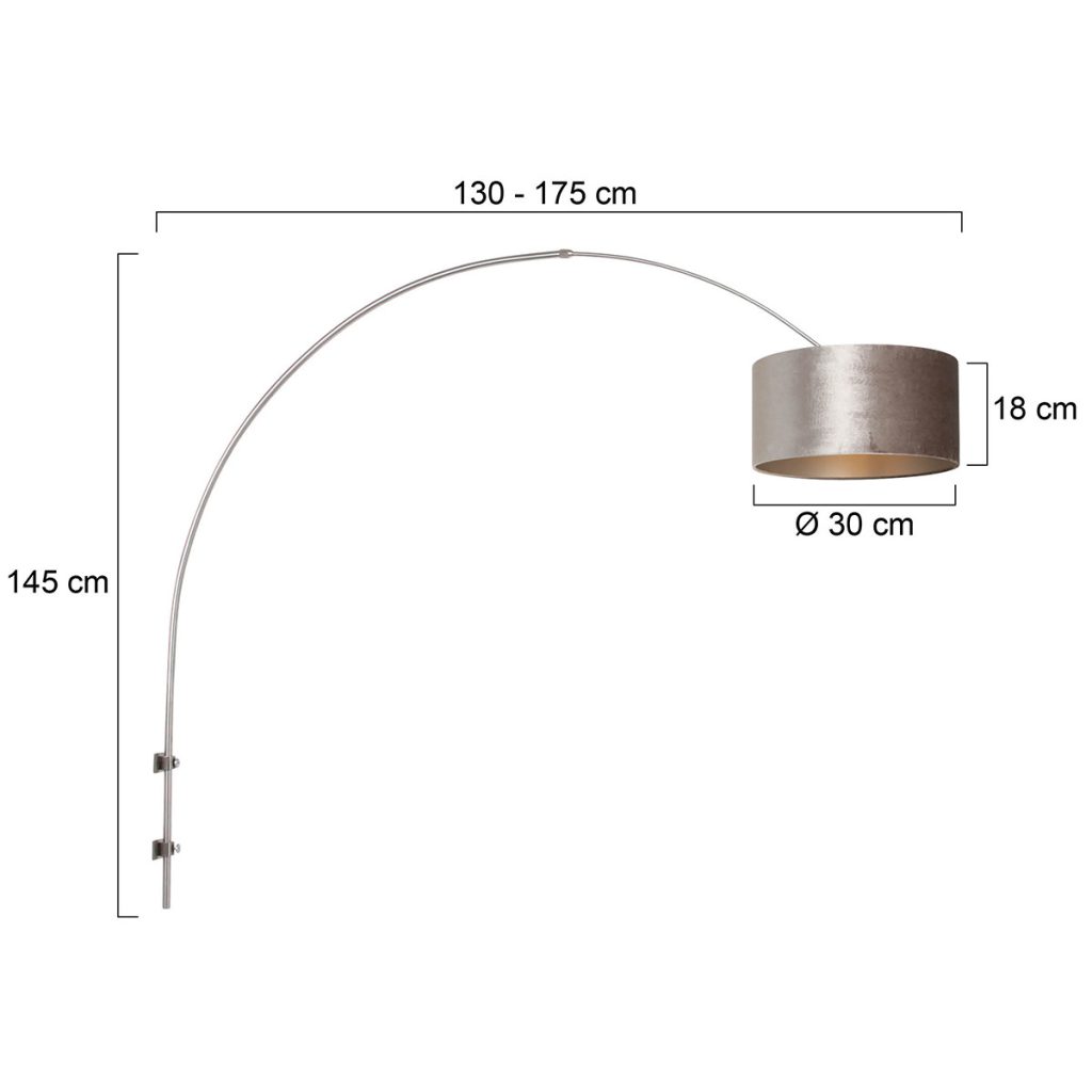 Wandlamp met trendy kap Steinhauer Sparkled light - Afbeelding 6