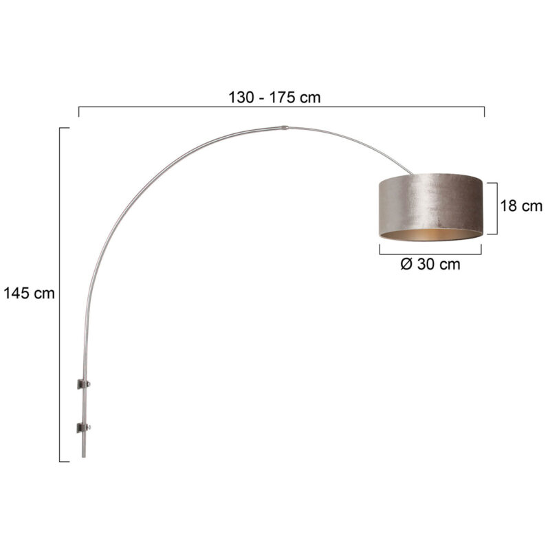 Wandlamp met trendy kap Steinhauer Sparkled light - Afbeelding 6