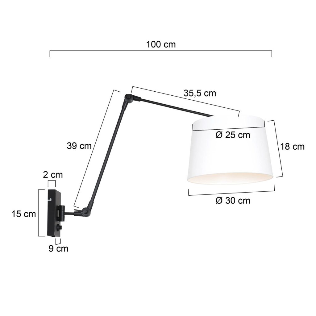Wandlamp met uitklaparm Steinhauer Prestige chic - Afbeelding 6