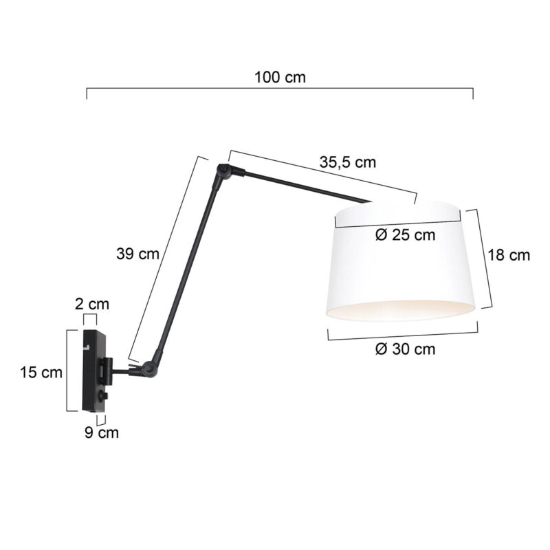 Wandlamp met uitklaparm Steinhauer Prestige chic - Afbeelding 6